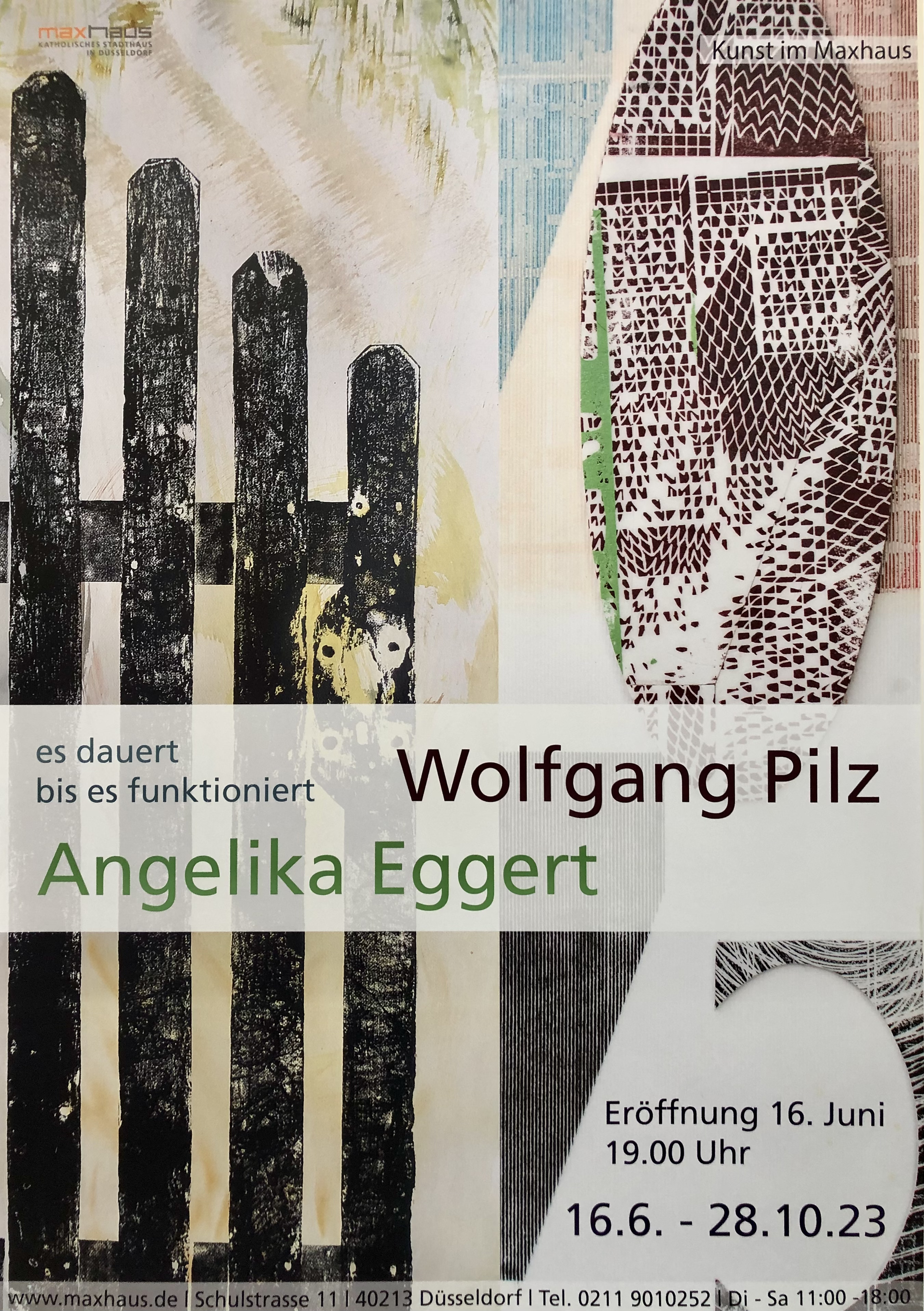 Maxhaus D�sseldorf; Angelika Eggert; Holzschnitt; Ruderalkultur; Urbane Landschaft